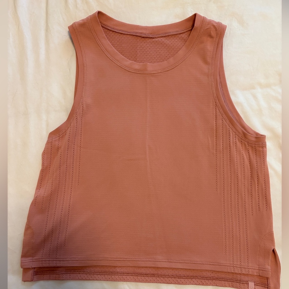 Lululemon Athletica Pink Sleeveless Ribbed Tank Top